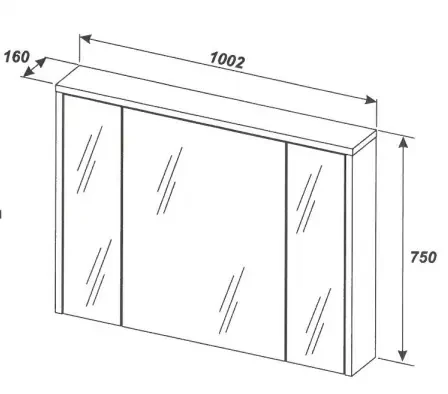 Szafka łazienkowa z lustrem Hampton Concrete
