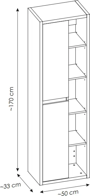 Słupek łazienkowy wysoki Devon