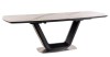 Stół rozkładany Armani Ceramic 160x220 biały/czarny mat efekt marmuru