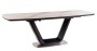Stół rozkładany Armani Ceramic 160x220 biały/czarny mat efekt marmuru