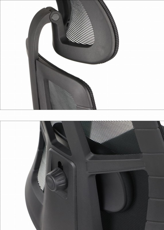 Fotel biurowy AKCENT Czarny/chrom detale