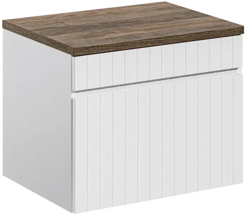 Szafka pod umywalkę 60 cm ICONIC WHITE z blatem 60 cm