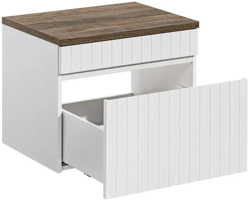 Szafka pod umywalkę 60 cm ICONIC WHITE z blatem 60 cm