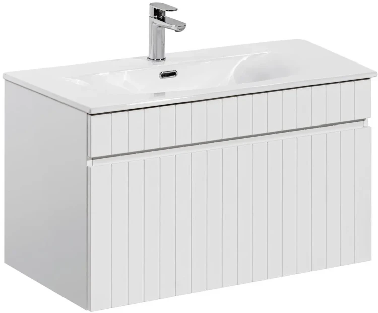 Szafka łazienkowa 80 cm ICONIC WHITE z umywalką Sky