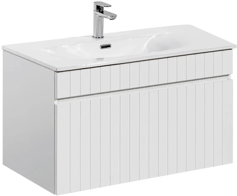 Szafka łazienkowa 80 cm ICONIC WHITE z umywalką Sky