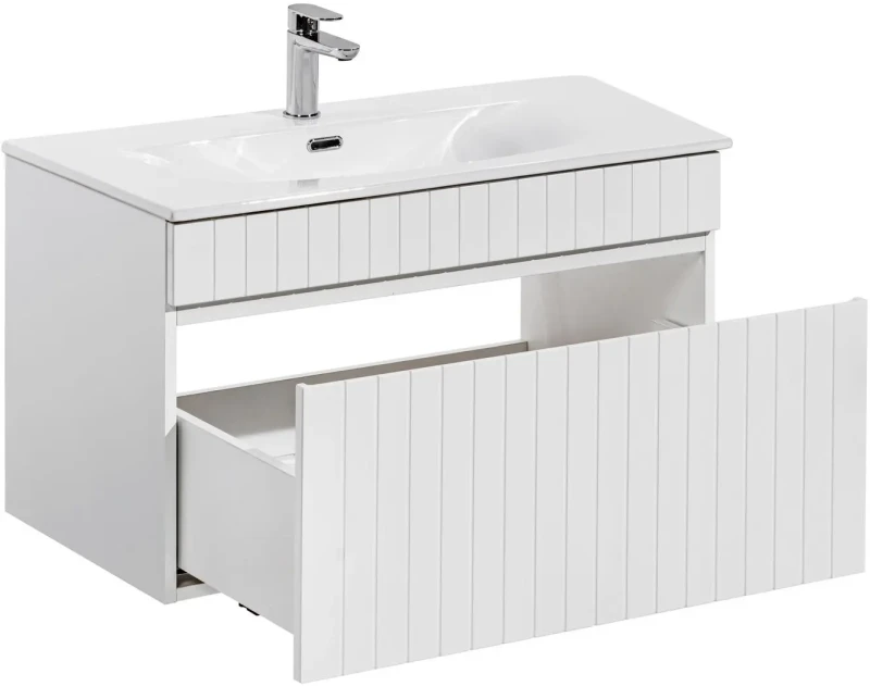 Szafka łazienkowa 80 cm ICONIC WHITE z umywalką Sky