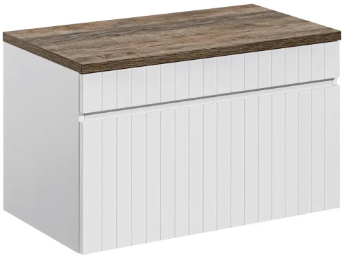 Zestaw mebli łazienkowych 80 cm ICONIC WHITE szafka 80 cm z blatem 80 cm