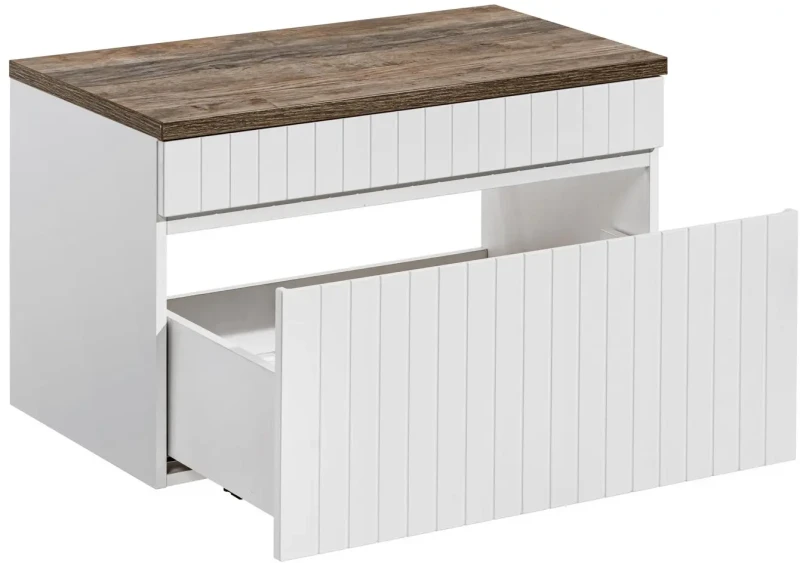 Szafka pod umywalkę 80 cm ICONIC WHITE z blatem 80 cm