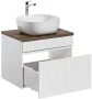 Szafka łazienkowa 60 cm ICONIC WHITE z umywalką SMILE i blatem 60 cm