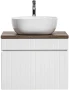 Szafka łazienkowa 60 cm ICONIC WHITE z umywalką SMILE i blatem 60 cm
