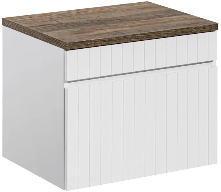 Szafka łazienkowa 60 cm ICONIC WHITE z blatem 60 cm