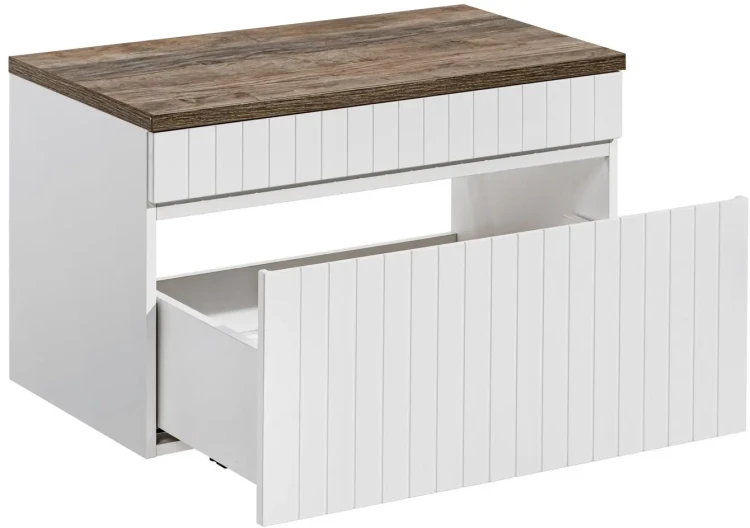 Szafka łazienkowa 80 cm ICONIC WHITE z  blatem 80 cm