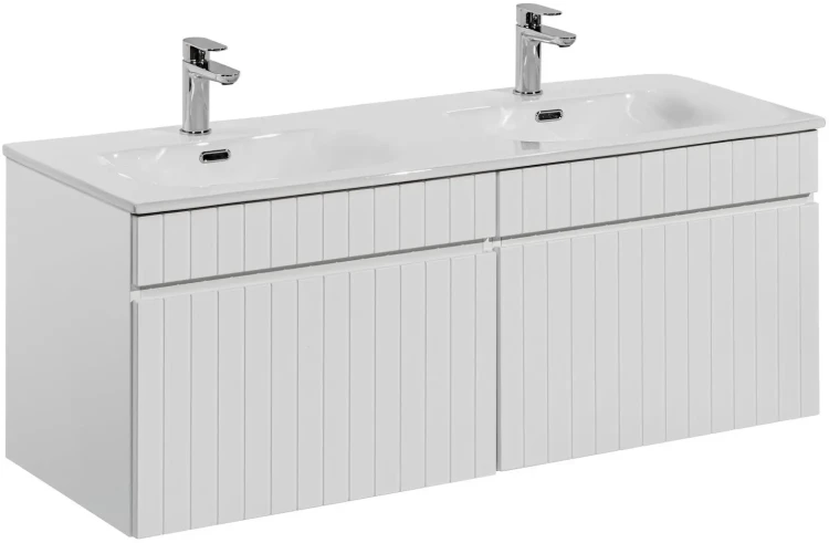 Zestaw mebli łazienkowych ICONIC WHITE z szafką pod umywalkę 120 cm - 3 elementy