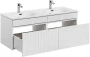 Zestaw mebli łazienkowych ICONIC WHITE z szafką pod umywalkę 120 cm - 3 elementy