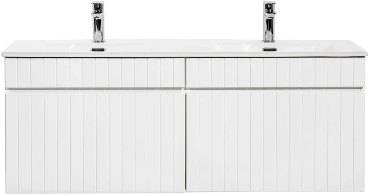 Zestaw mebli łazienkowych ICONIC WHITE z szafką pod umywalkę 120 cm - 3 elementy