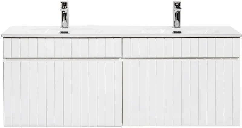 Zestaw mebli łazienkowych ICONIC WHITE z szafką pod umywalkę 120 cm - 3 elementy