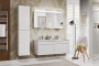 Zestaw mebli łazienkowych ICONIC WHITE z szafką pod umywalkę 120 cm - 3 elementy (aranżacja)