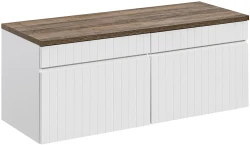 Zestaw mebli łazienkowych ICONIC WHITE z blatem 160 cm - 3 elementy