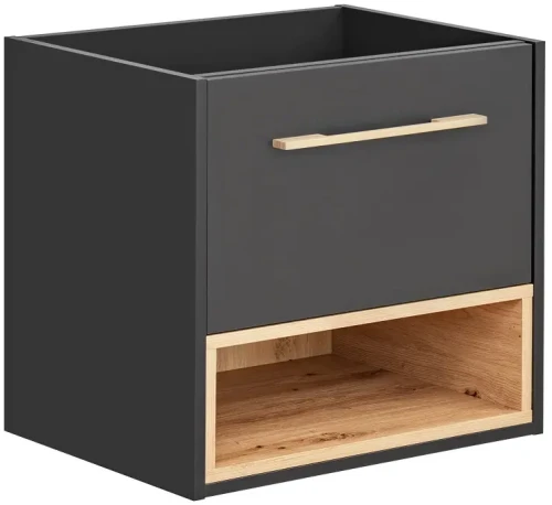 Szafka pod umywalkę 60 cm BORNEO szary cosmos / dąb artisan