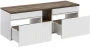Zestaw mebli łazienkowych ICONIC WHITE z blatem 140 cm - 4 elementy