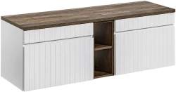 Zestaw mebli łazienkowych ICONIC WHITE z blatem 140 cm - 4 elementy