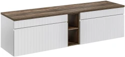 Zestaw mebli łazienkowych ICONIC WHITE z blatem 180 cm - 4 elementy