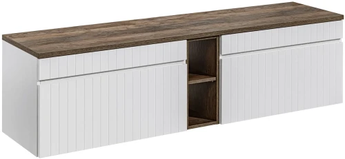 Zestaw mebli łazienkowych ICONIC WHITE z blatem 180 cm - 4 elementy