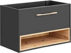 Szafka pod umywalkę 80 cm BORNEO szary cosmos / dąb artisan