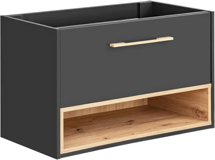 Szafka pod umywalkę 80 cm BORNEO szary cosmos / dąb artisan