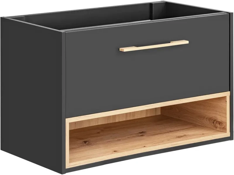 Szafka pod umywalkę 80 cm BORNEO szary cosmos / dąb artisan