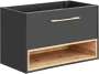 Szafka pod umywalkę 80 cm BORNEO szary cosmos / dąb artisan