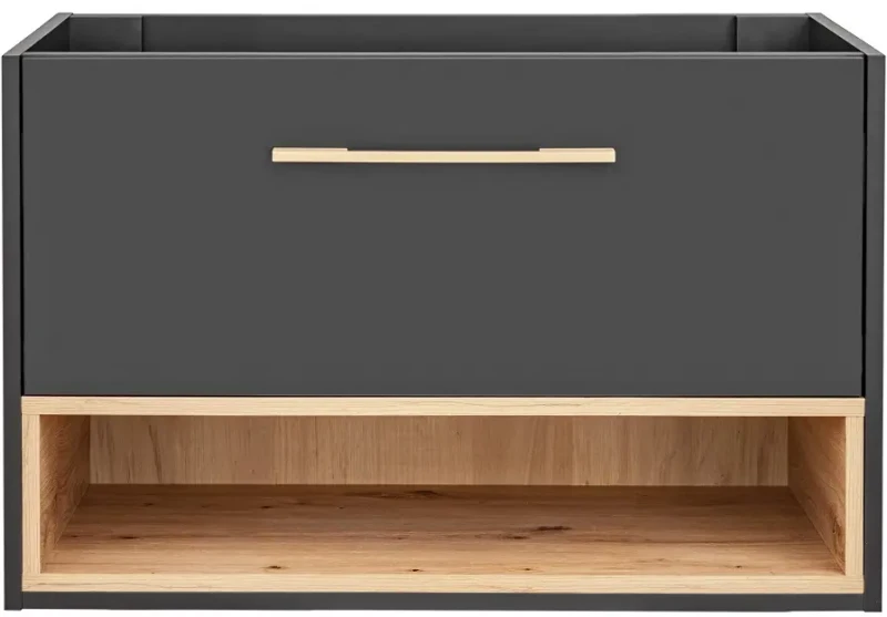 Szafka pod umywalkę 80 cm BORNEO szary cosmos / dąb artisan