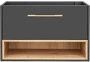 Szafka pod umywalkę 80 cm BORNEO szary cosmos / dąb artisan