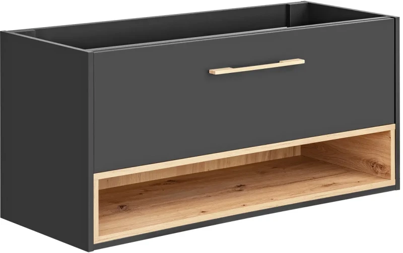 Szafka pod umywalkę 120 cm BORNEO szary cosmos / dąb artisan