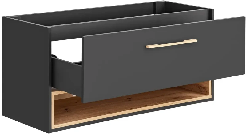 Szafka pod umywalkę 120 cm BORNEO szary cosmos / dąb artisan