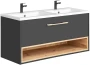 Szafka pod umywalkę 120 cm BORNEO szary cosmos / dąb artisan