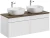 Zestaw mebli łazienkowych ICONIC WHITE z dwoma umywalkami SMILE i blatem 120 cm - 5 elementów