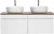 Zestaw mebli łazienkowych ICONIC WHITE z dwoma umywalkami SMILE i blatem 120 cm - 5 elementów