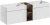 Zestaw mebli łazienkowych ICONIC WHITE z dwoma umywalkami SMILE i blatem 140 cm - 6 elementów