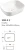 Zestaw mebli łazienkowych ICONIC WHITE (umywalka ceramiczna UM-6254 SMILE 50 DP - rysunek techniczny)