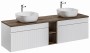 Zestaw mebli łazienkowych ICONIC WHITE z dwoma umywalkami SMILE i blatem 180 cm - 6 elementów