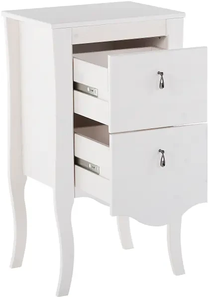 Szafka łazienkowa niska 45 cm ELISABETH biel transparentna