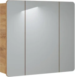 Szafka łazienkowa z lustrem 80 cm ARUBA dąb craft złoty