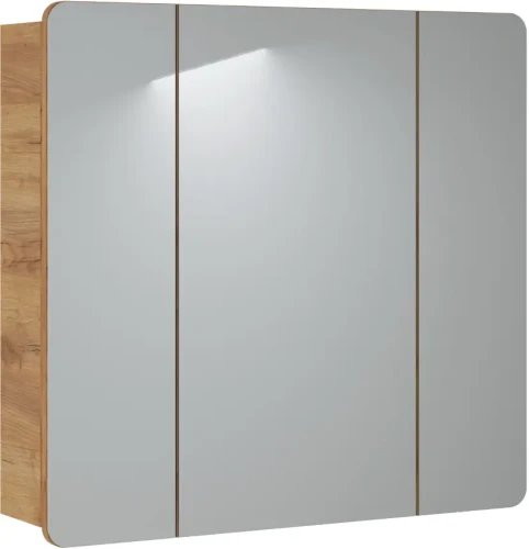 Szafka łazienkowa z lustrem 80 cm ARUBA dąb craft złoty