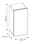 Szafka łazienkowa 35 cm ARUBA szary cosmos / dąb craft złoty