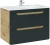 Szafka pod umywalkę 80 cm Aruba szary cosmos / dąb craft złoty