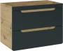 Szafka pod umywalkę 80 cm Aruba szary cosmos / dąb craft złoty