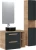 Szafka pod umywalkę 40 cm Aruba szary cosmos / dąb craft złoty