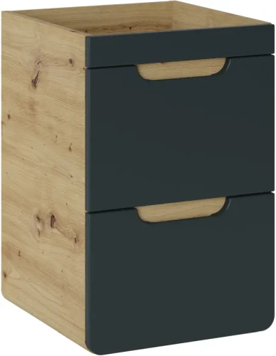 Szafka pod umywalkę 40 cm ARUBA 2D szary cosmos / dąb craft złoty