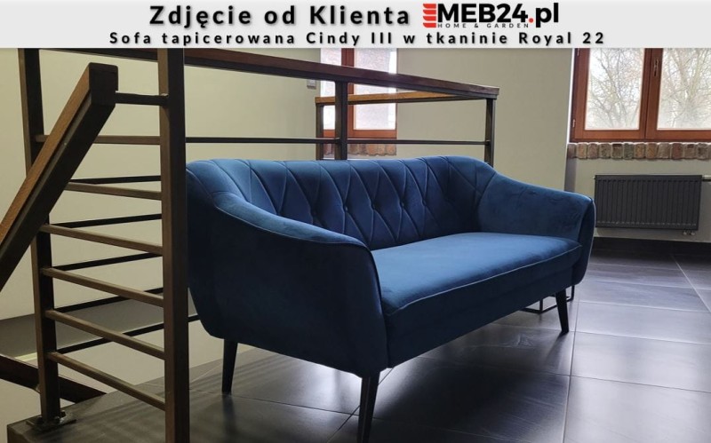 Sofa tapicerowana Cindy III w stylu skandynawskim - zdjęcie od klienta